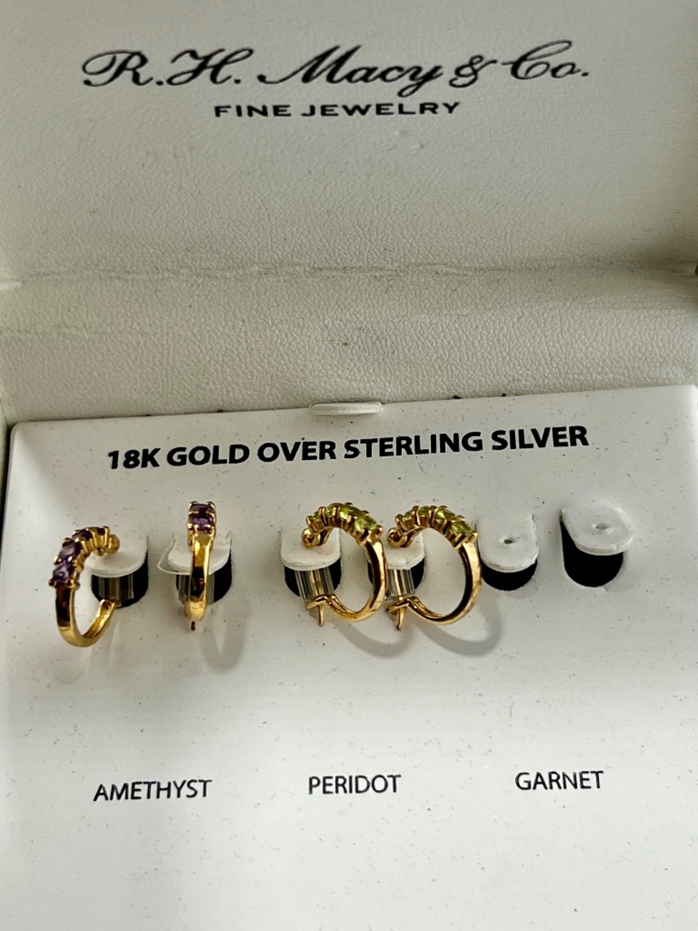 18k Over Sterling Silver Earrings